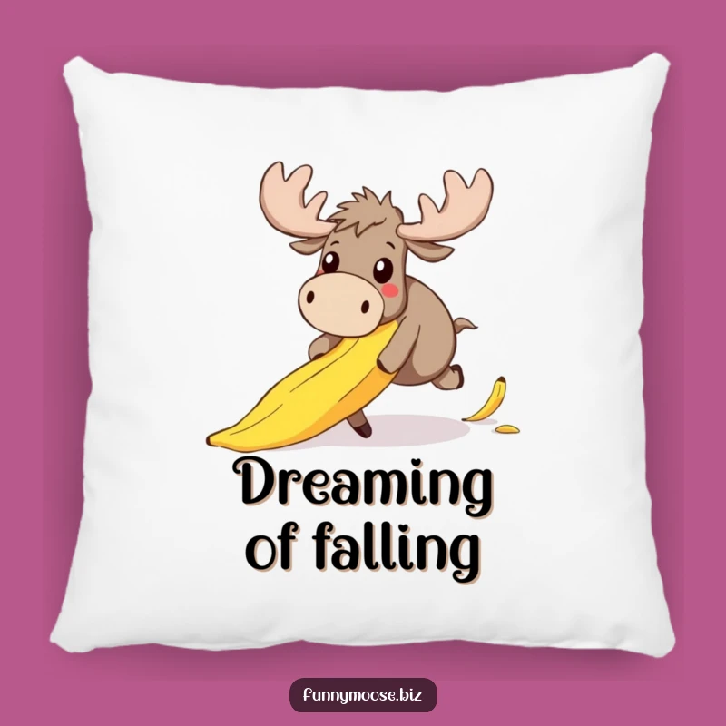 Funny Moose Pillow: Clumsy Kawaii Comfort, Surprised Cuddle, Humorous Gift
