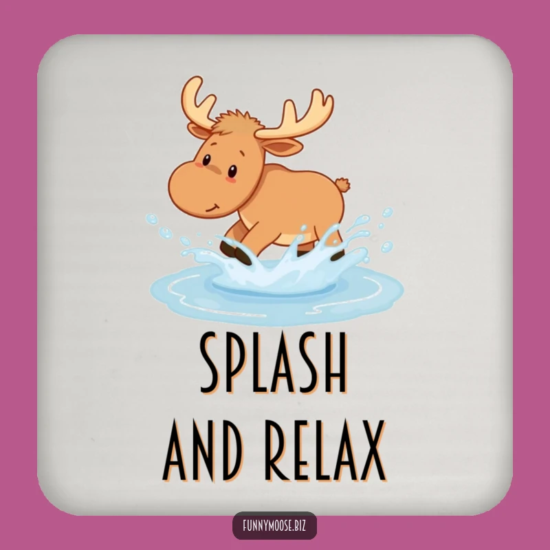 Funny Kawaii Moose Coasters - Joyful Splash Protection, Humorous Set