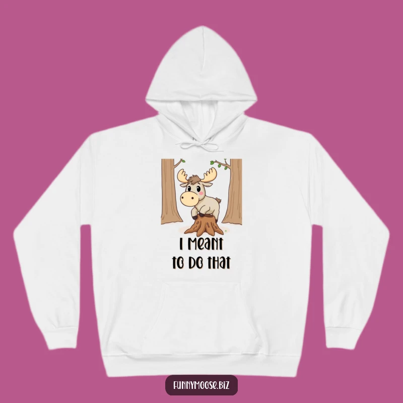Funny Kawaii Moose Tripping Hoodie: Cozy Up with Some Hilarious Mishaps!