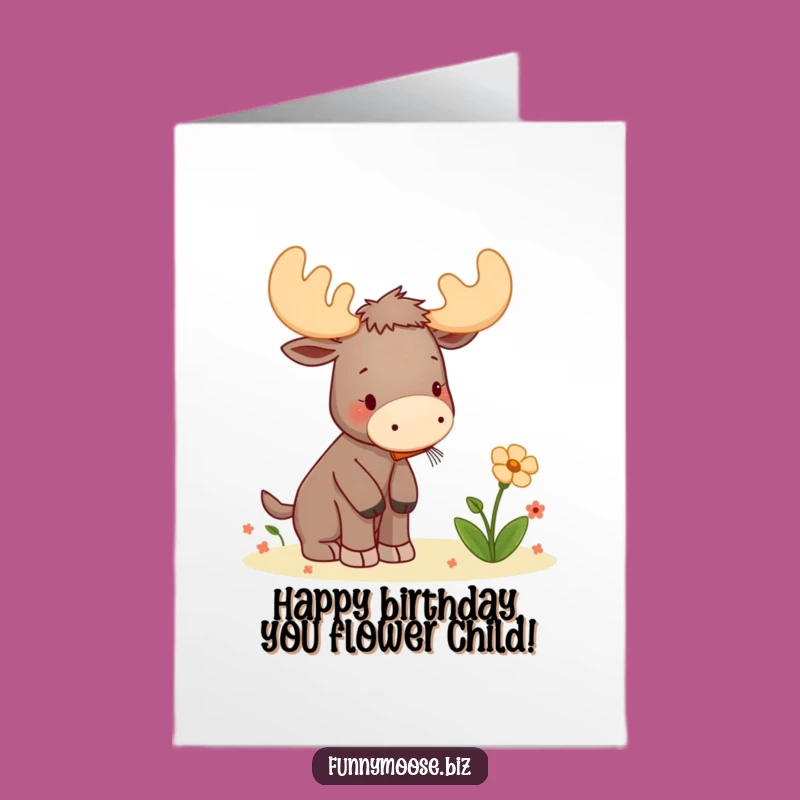 Free Printable Birthday Card: Musical Moose Serenade - Downloadable Funny Gift