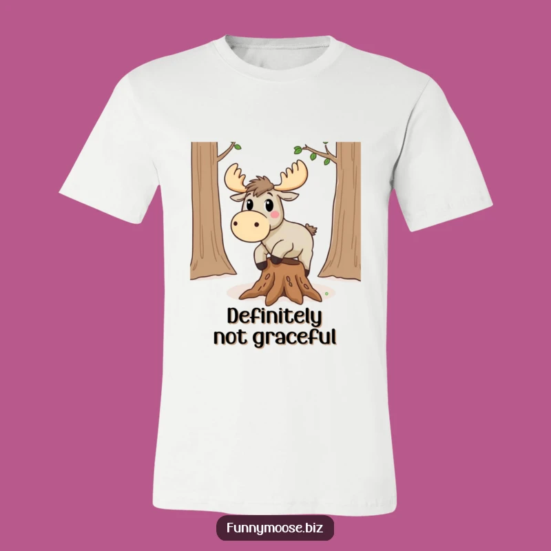 Funny Kawaii Moose Tripping T-Shirt: Wear Your Clumsiness with Pride!