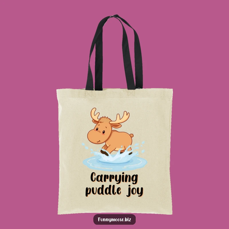 Funny Kawaii Moose Tote Bag - Splash Fun Design, Ideal Humorous Gift